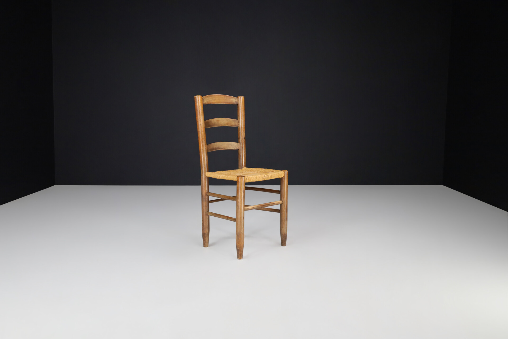 Mid century modern Charlotte Perriand Style Dining Chairs, France 1950s Mid-20th century