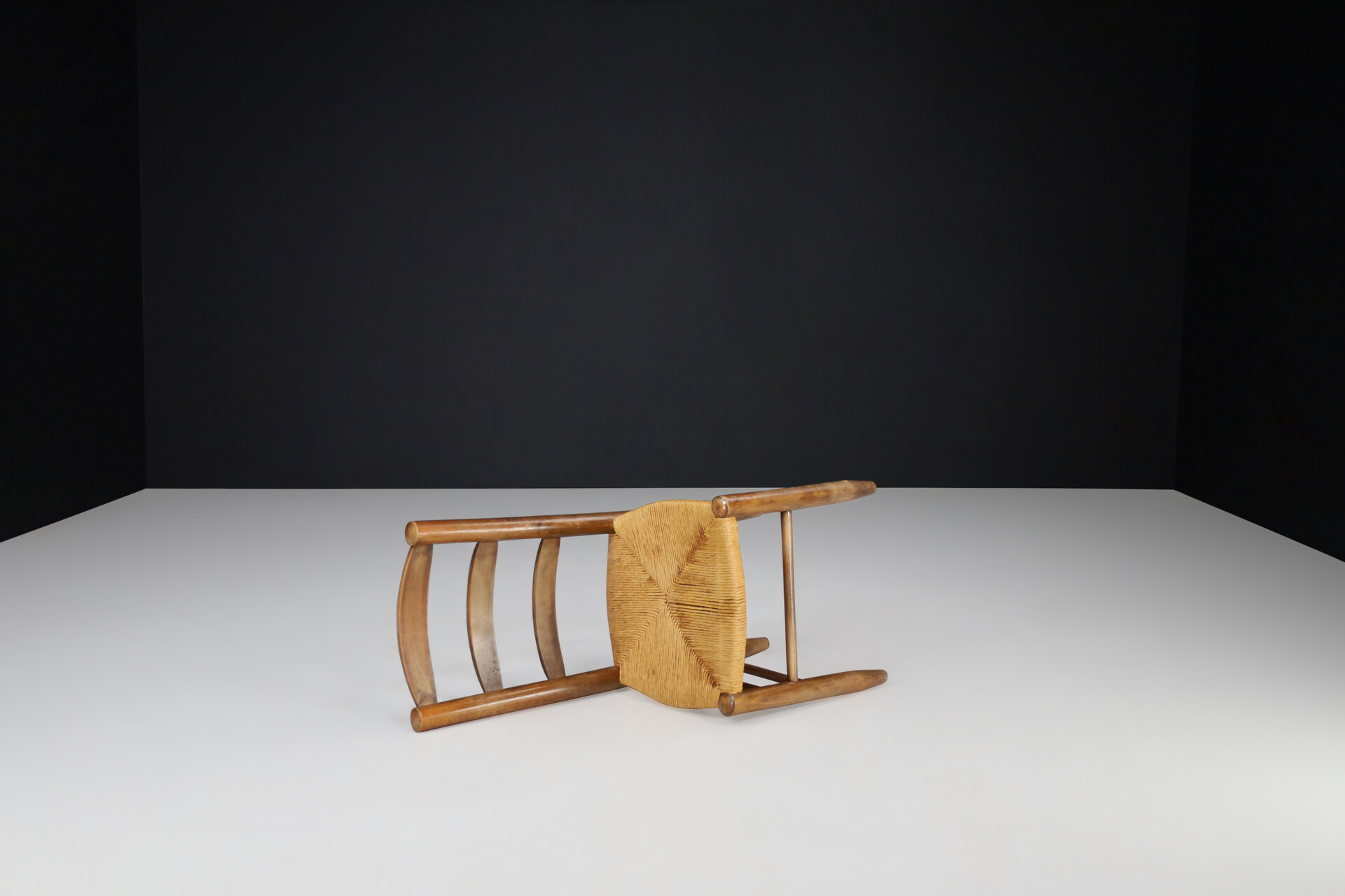 Mid century modern Charlotte Perriand Style Dining Chairs, France 1950s Mid-20th century