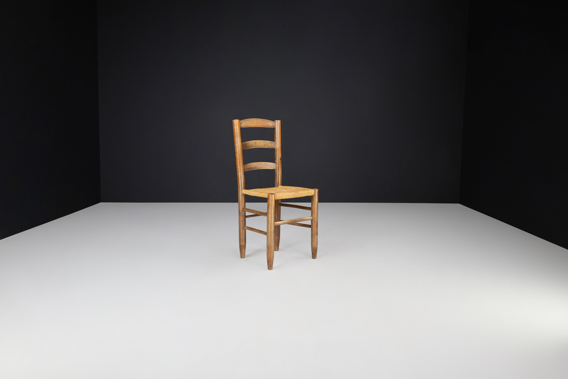 Mid century modern Charlotte Perriand Style Dining Chairs, France 1950s Mid-20th century