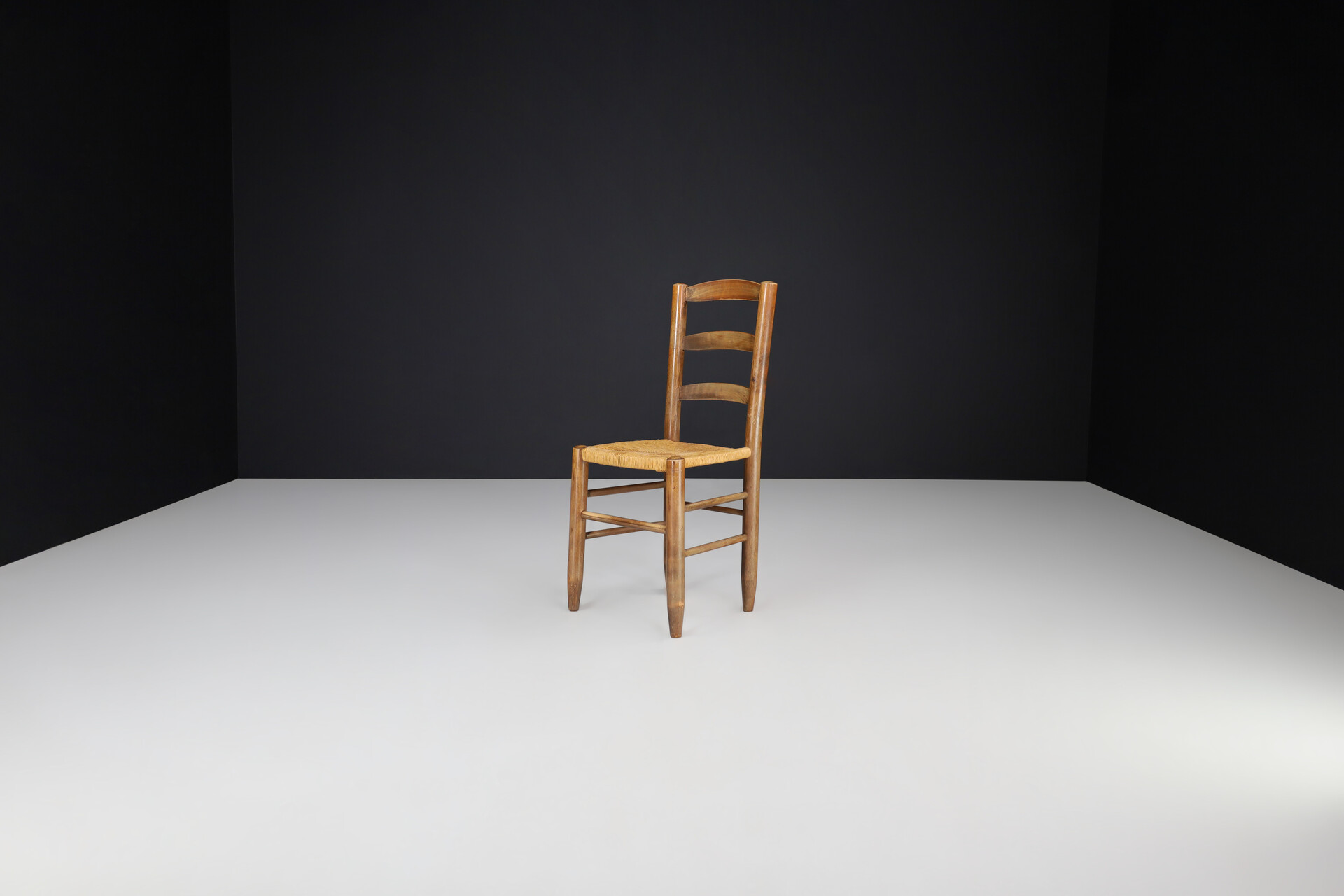 Mid century modern Charlotte Perriand Style Dining Chairs, France 1950s Mid-20th century