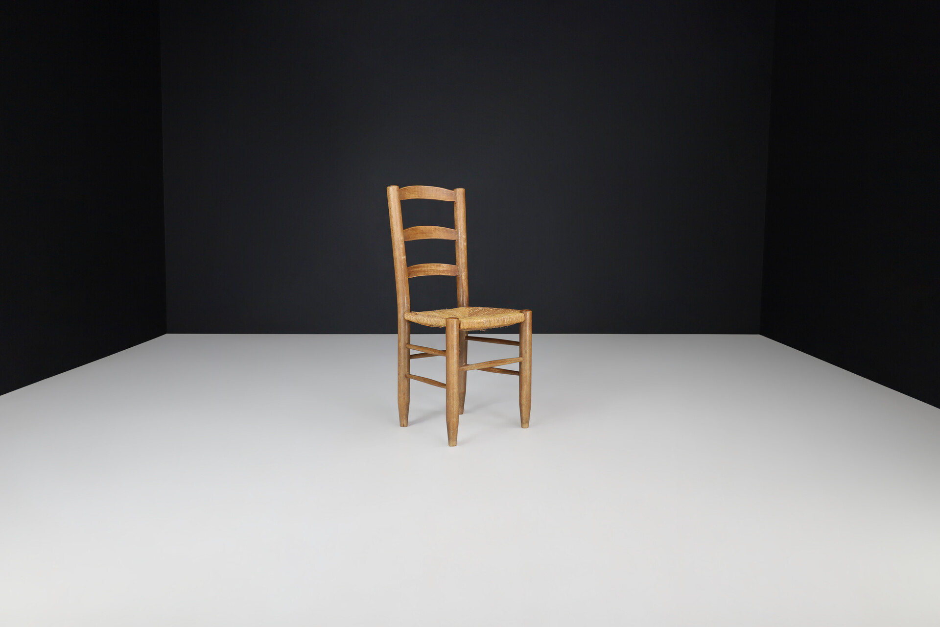 Mid century modern Charlotte Perriand Style Dining Chairs, France 1950s Mid-20th century
