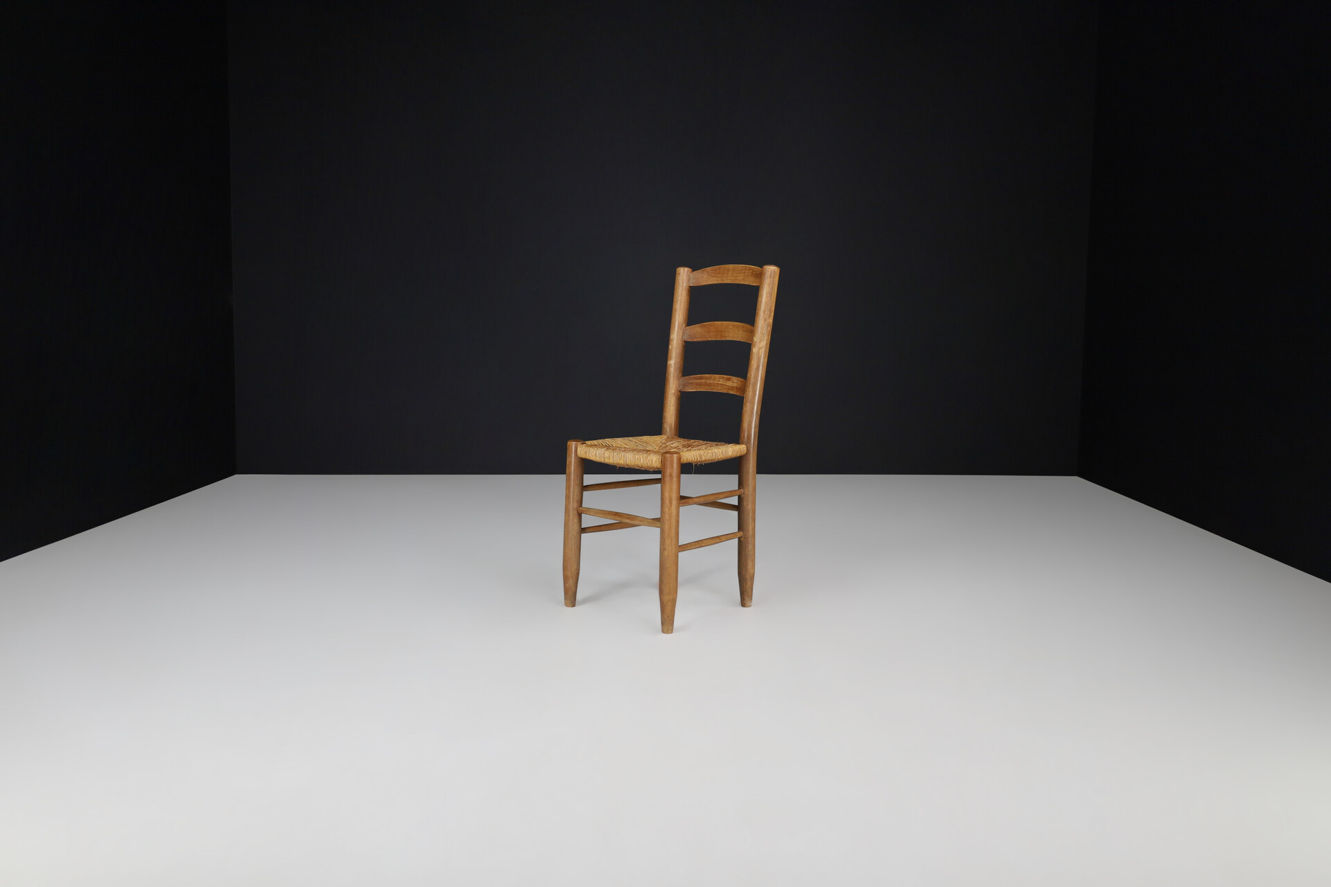 Mid century modern Charlotte Perriand Style Dining Chairs, France 1950s Mid-20th century