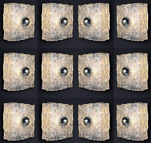 Mid century modern Crystal Glass Sconces by Kaiser Leuchten Germany Late-20th century