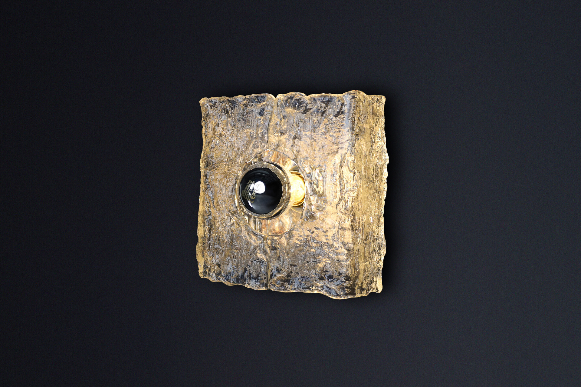 Mid century modern Crystal Glass Sconces by Kaiser Leuchten Germany Late-20th century