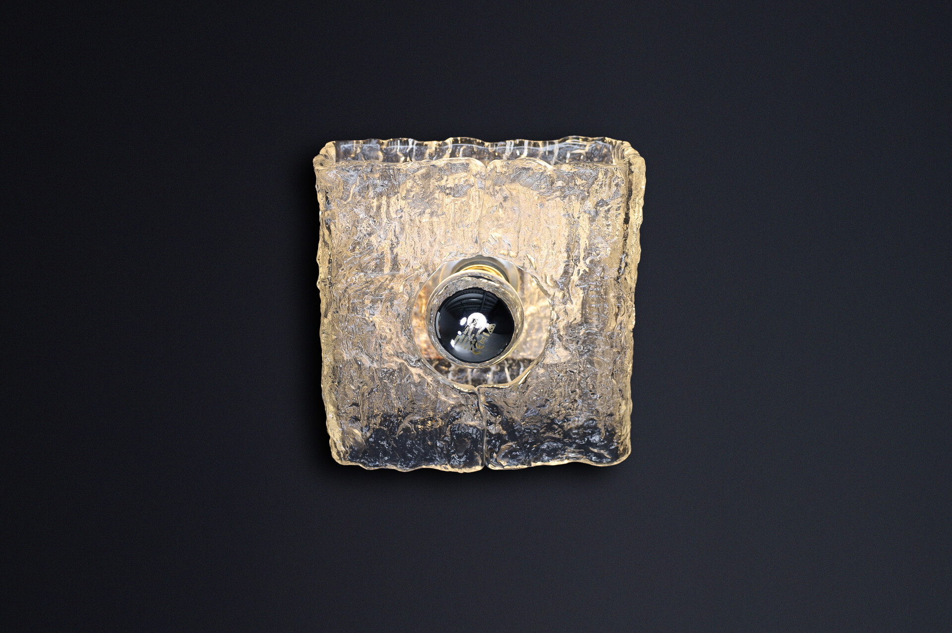 Mid century modern Crystal Glass Sconces by Kaiser Leuchten Germany Late-20th century