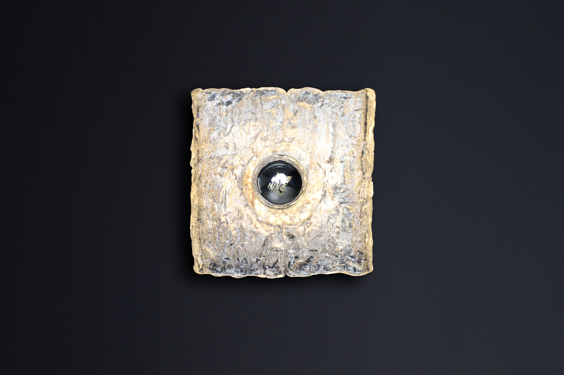 Mid century modern Crystal Glass Sconces by Kaiser Leuchten Germany Late-20th century