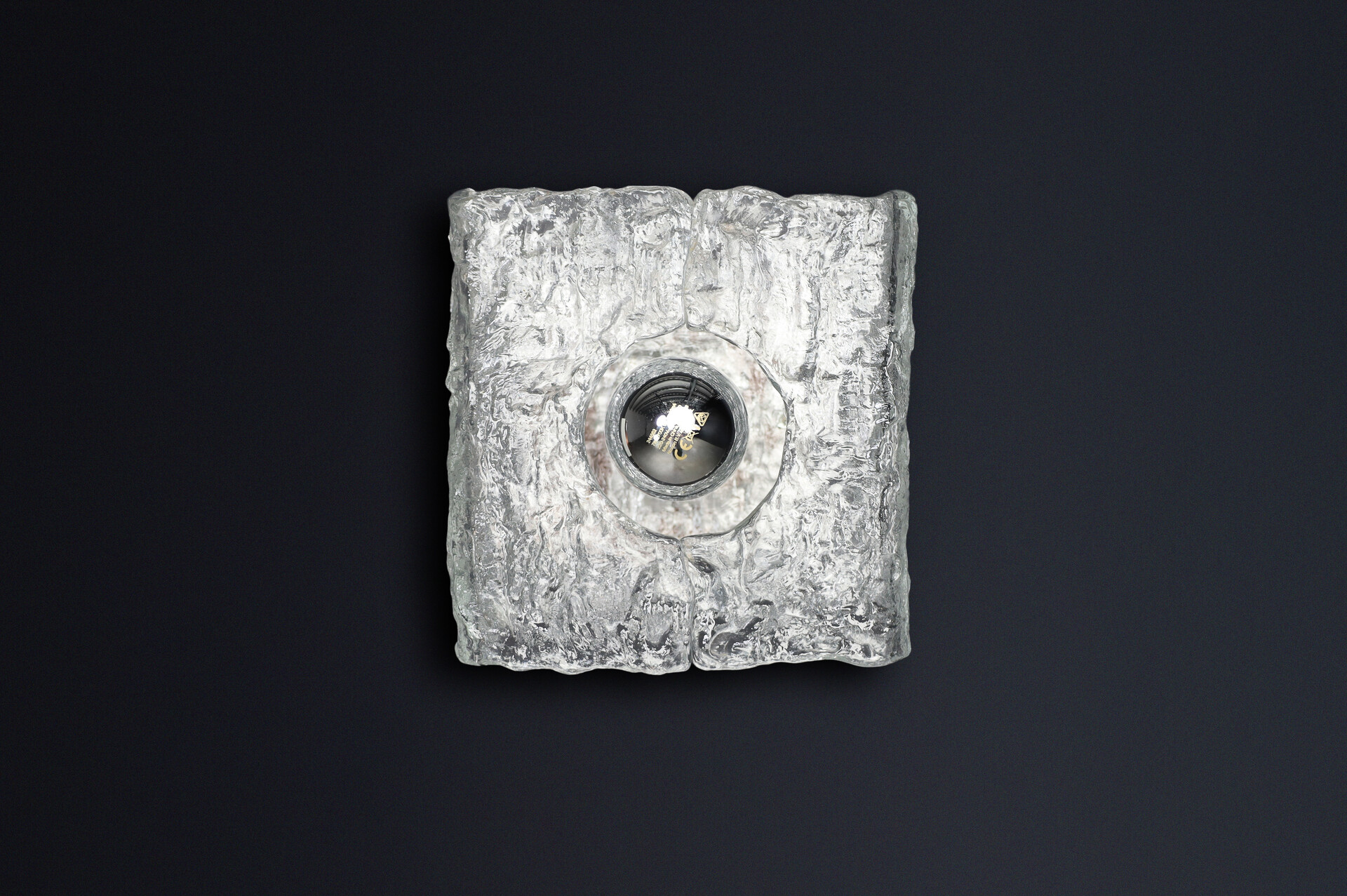 Mid century modern Crystal Glass Sconces by Kaiser Leuchten Germany Late-20th century