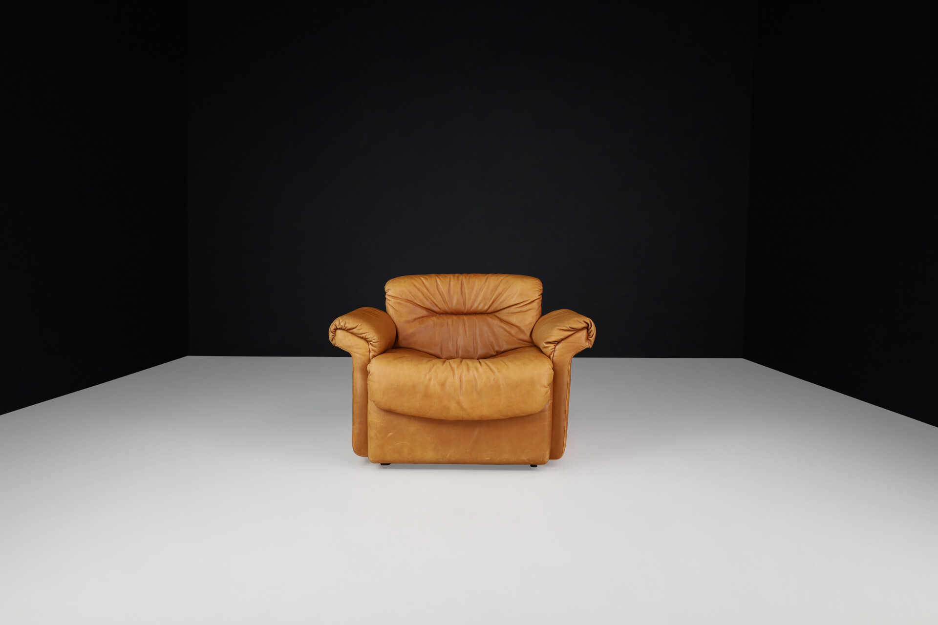 Mid century modern De Sede DS 14 Lounge Chairs in Patinated Cognac Leather, Switzerland, 1970s Mid-20th century