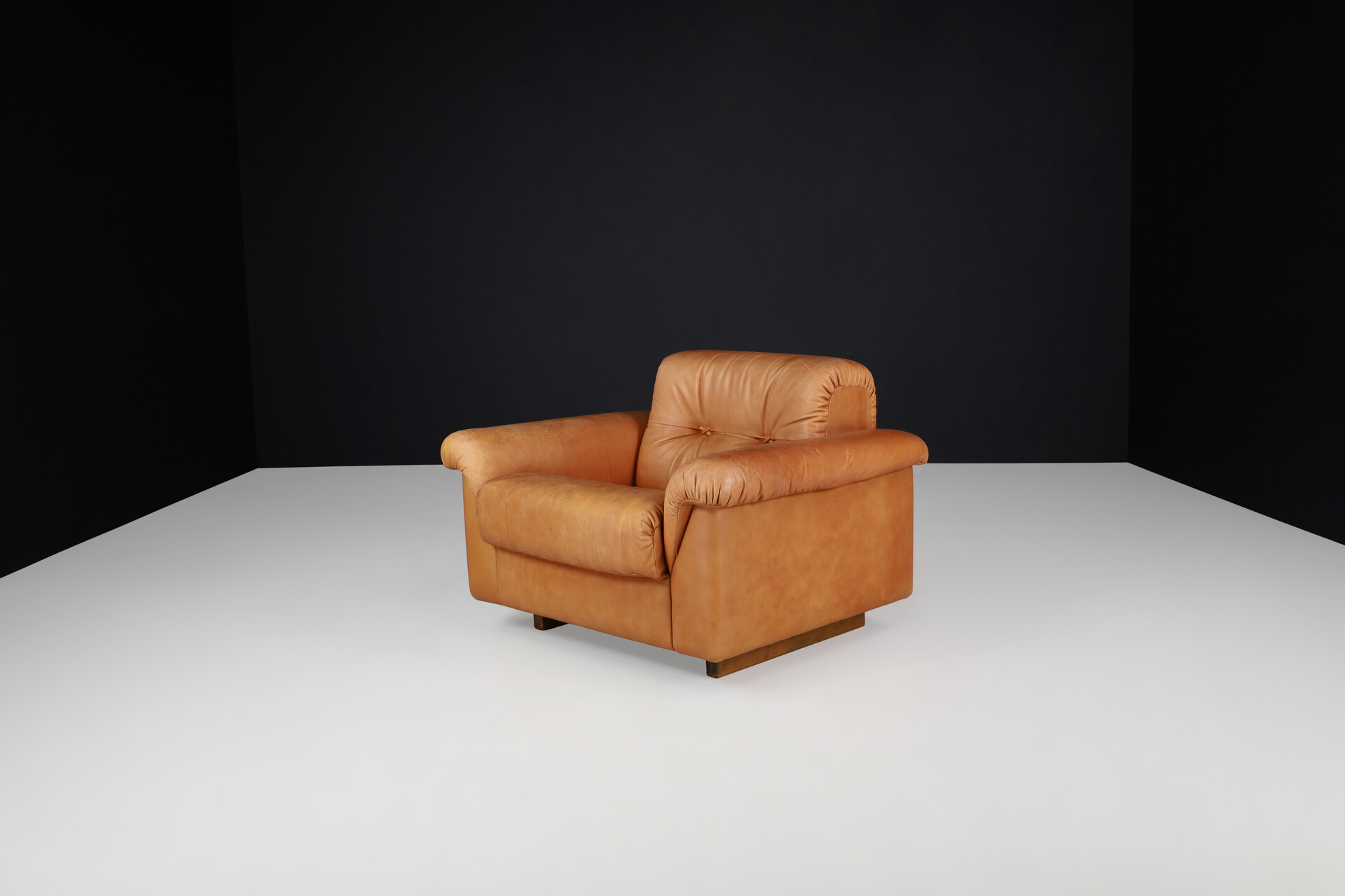 Mid century modern De Sede Ds 45 Leather lounge chairs, Switzerland 1970s Late-20th century