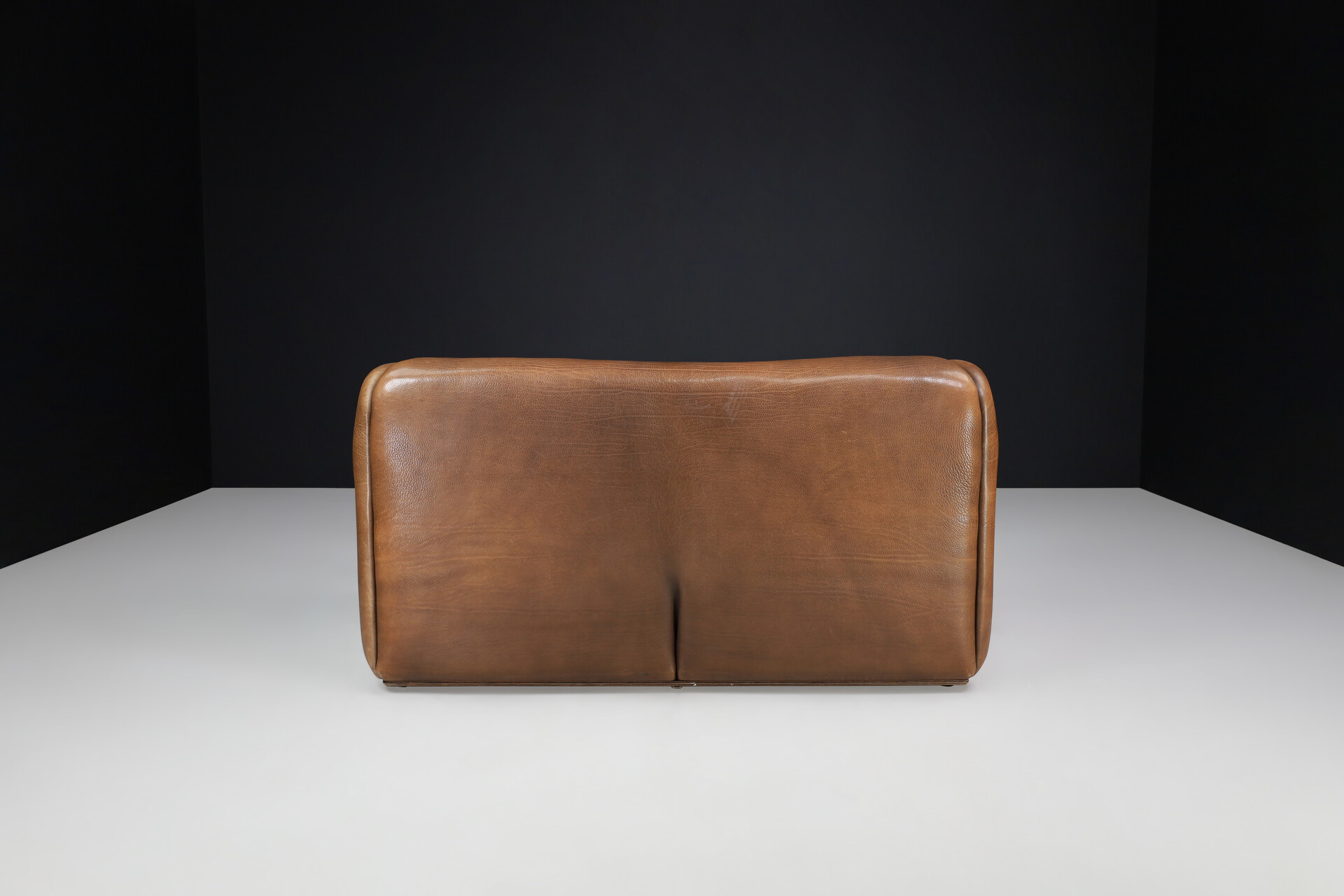 Mid century modern De Sede DS-47 Neck Leather Two-seat Sofa from Switzerland 1970s Late-20th century