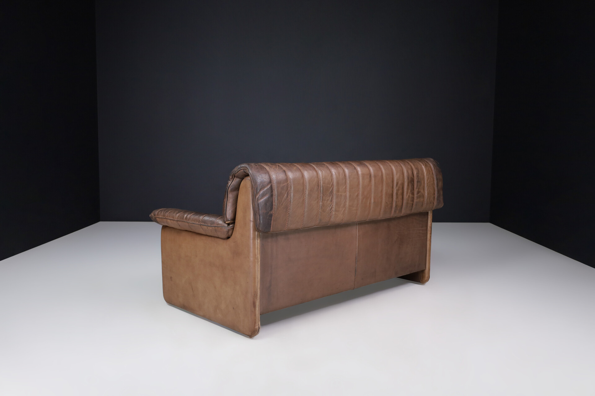 Mid century modern De Sede Ds86 Sofa in patinated Brown Leather, 1960s Mid-20th century