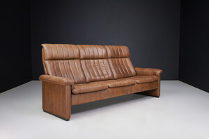 Mid century modern De Sede Sofa in Brown Leather Switzerland, 1970s Late-20th century