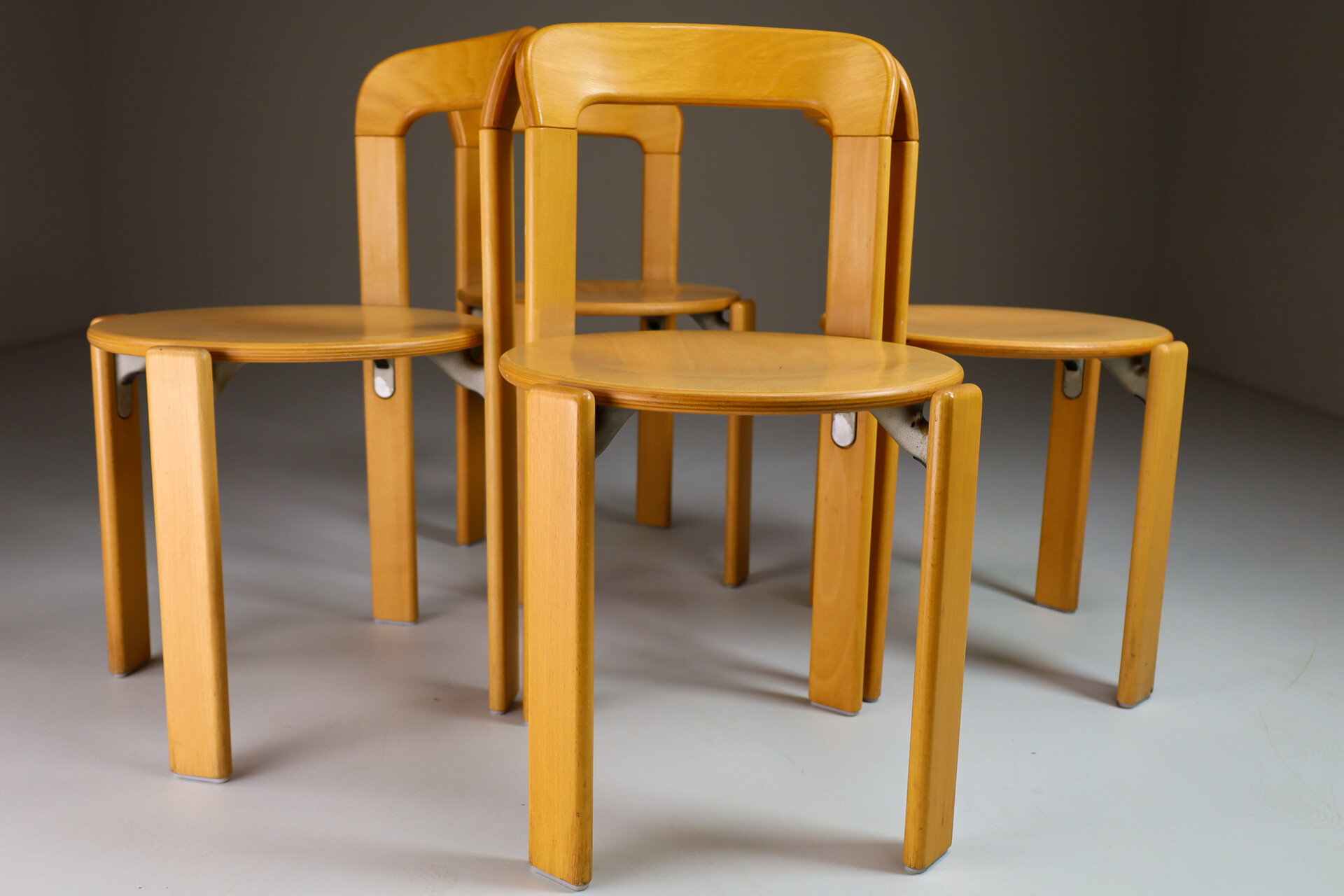 Mid century modern Dining Chairs by Bruno Rey for Kusch and Co, Zwitserland 1970s Late-20th century