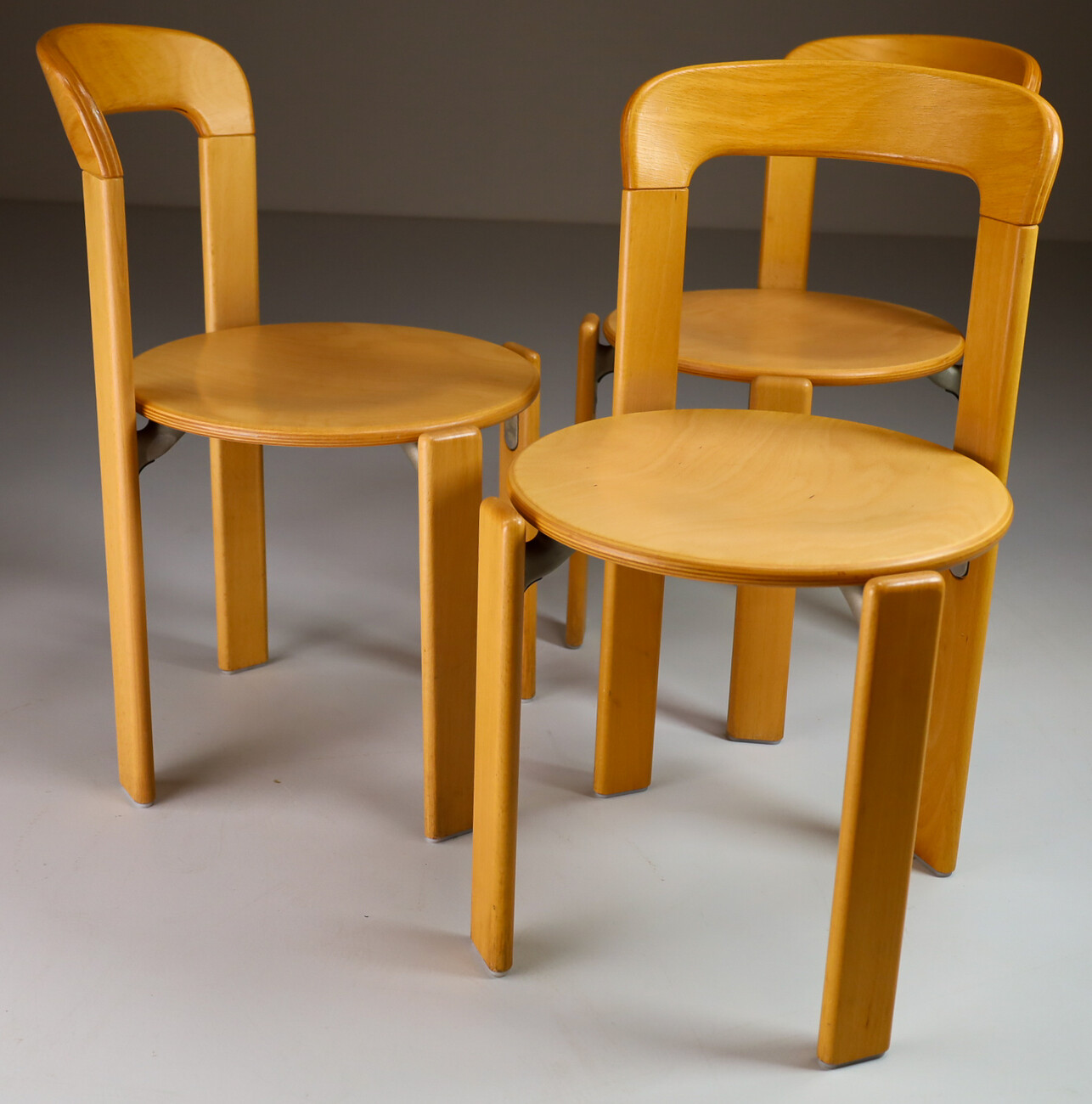 Mid century modern Dining Chairs by Bruno Rey for Kusch and Co, Zwitserland 1970s Late-20th century