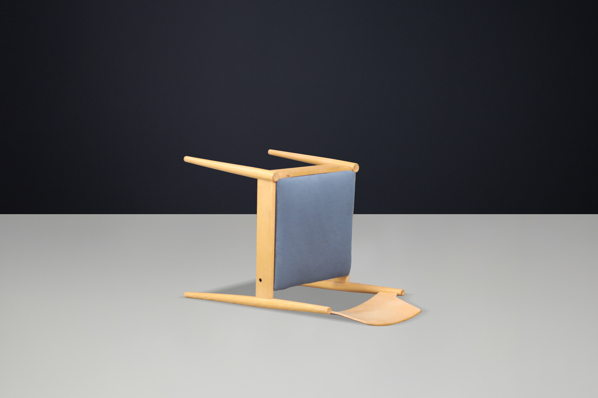 Mid century modern Egon Eiermann SE 119 Dining Chair with Original Blue Upholstery 100+ Available Mid-20th century