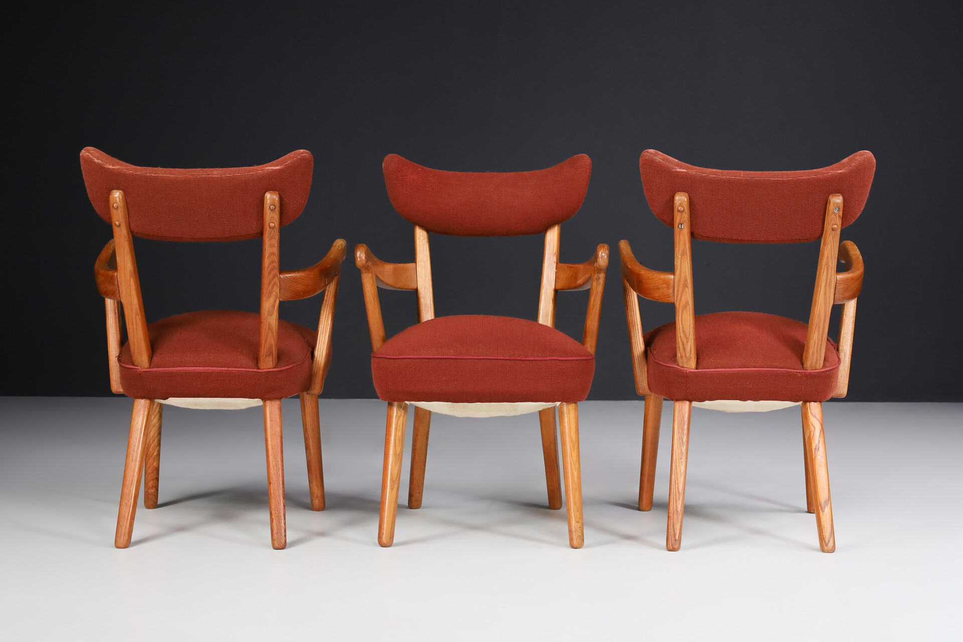 Mid century modern Elwood Armchairs in Original Fabric, France 1960s Mid-20th century