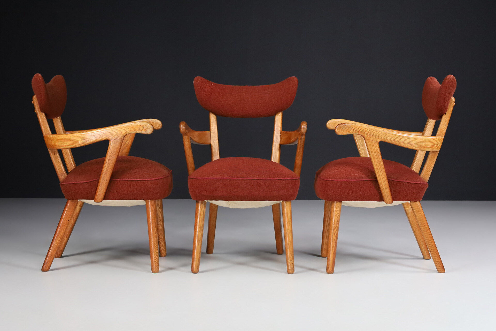 Mid century modern Elwood Armchairs in Original Fabric, France 1960s Mid-20th century