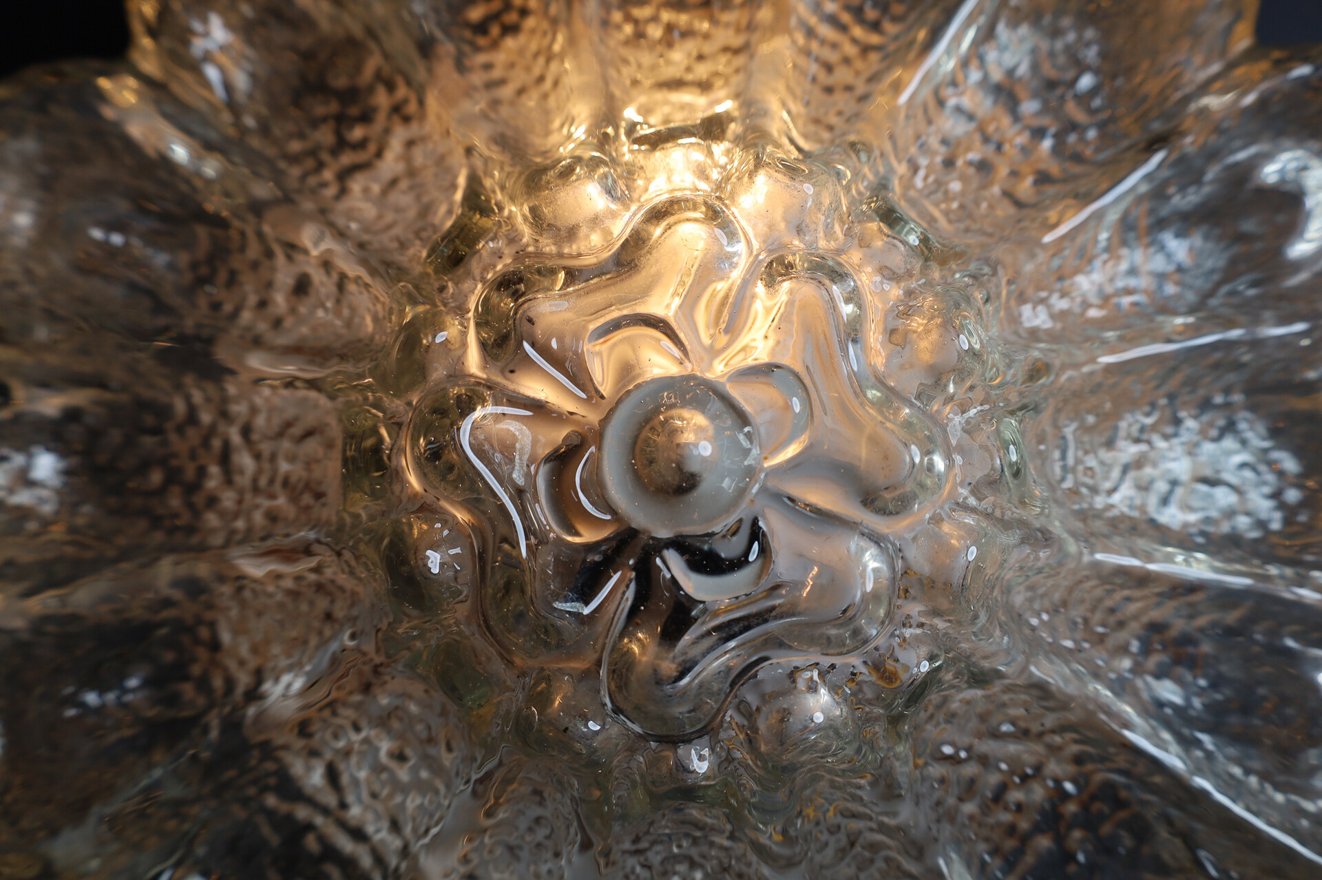 Mid century modern Floral Shape Flush Mount or Wall Light Germany 1960s Mid-20th century