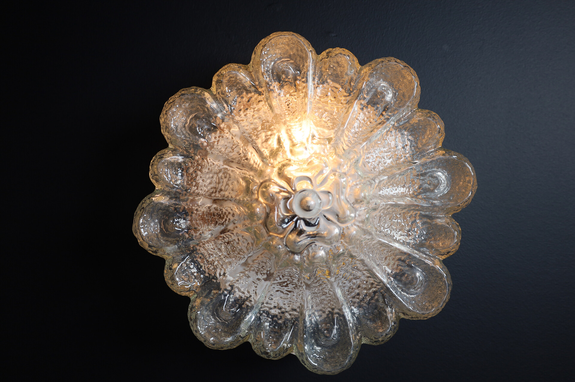 Mid century modern Floral Shape Flush Mount or Wall Light Germany 1960s Mid-20th century