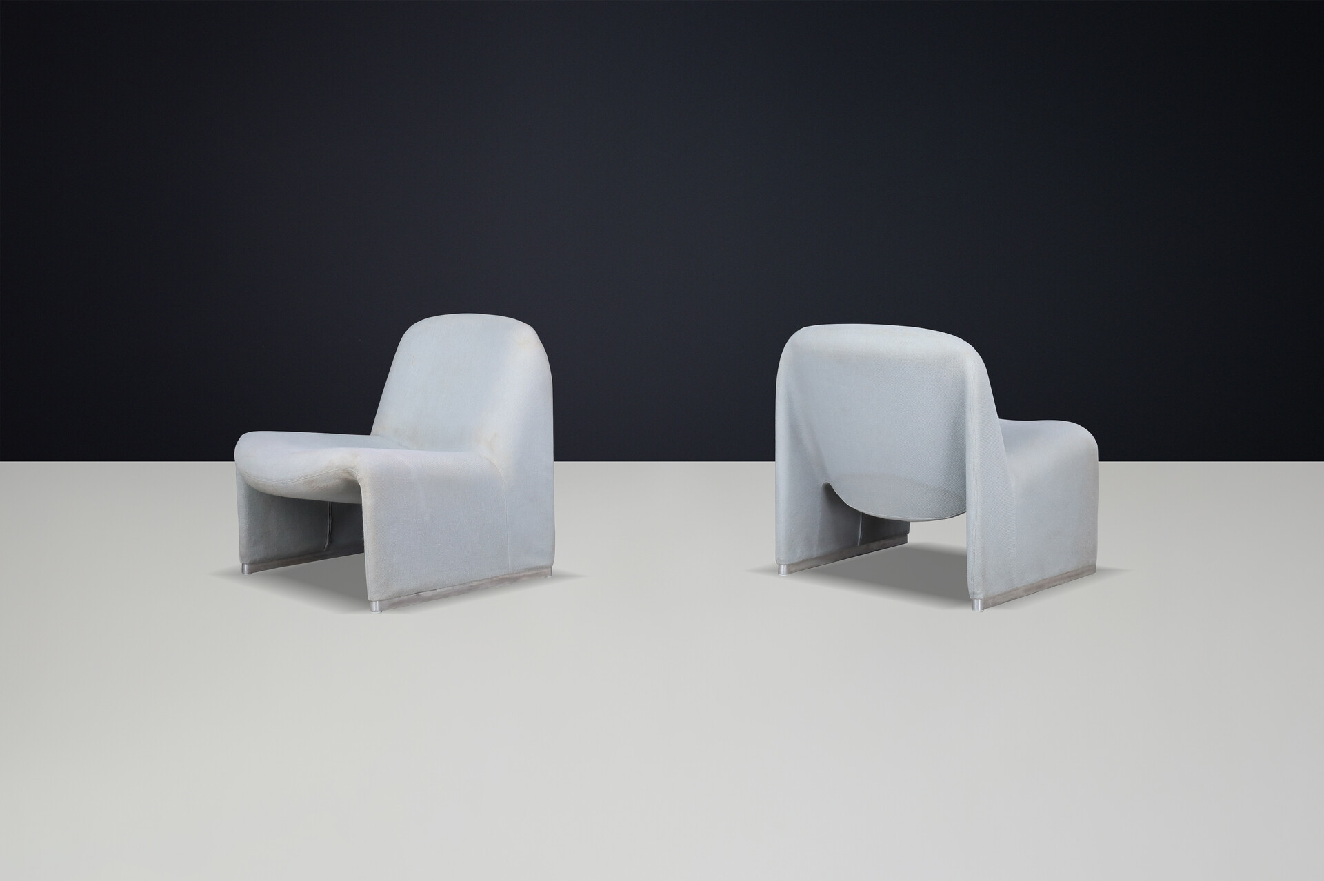 Mid century modern Giancarlo Piretti Alky Chairs with Original Upholstery, Italy, 1969 Mid-20th century