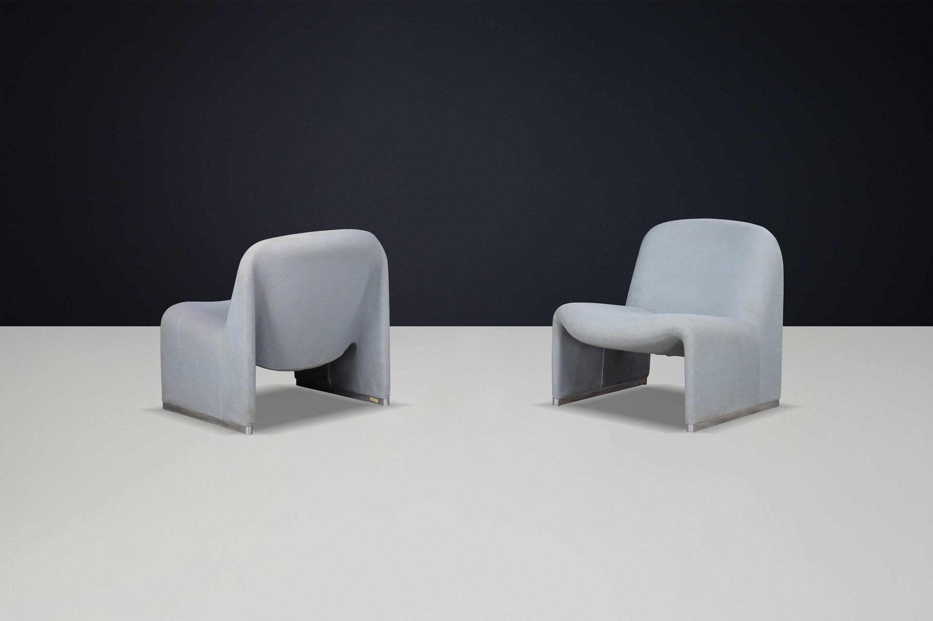 Mid century modern Giancarlo Piretti Alky Chairs with Original Upholstery, Italy, 1969 Mid-20th century