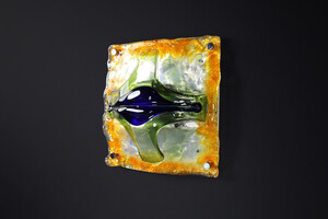 Mid century modern Glass Art Wall Lights by Tony Zuccheri for Mazzega, Italy 1960s Mid-20th century