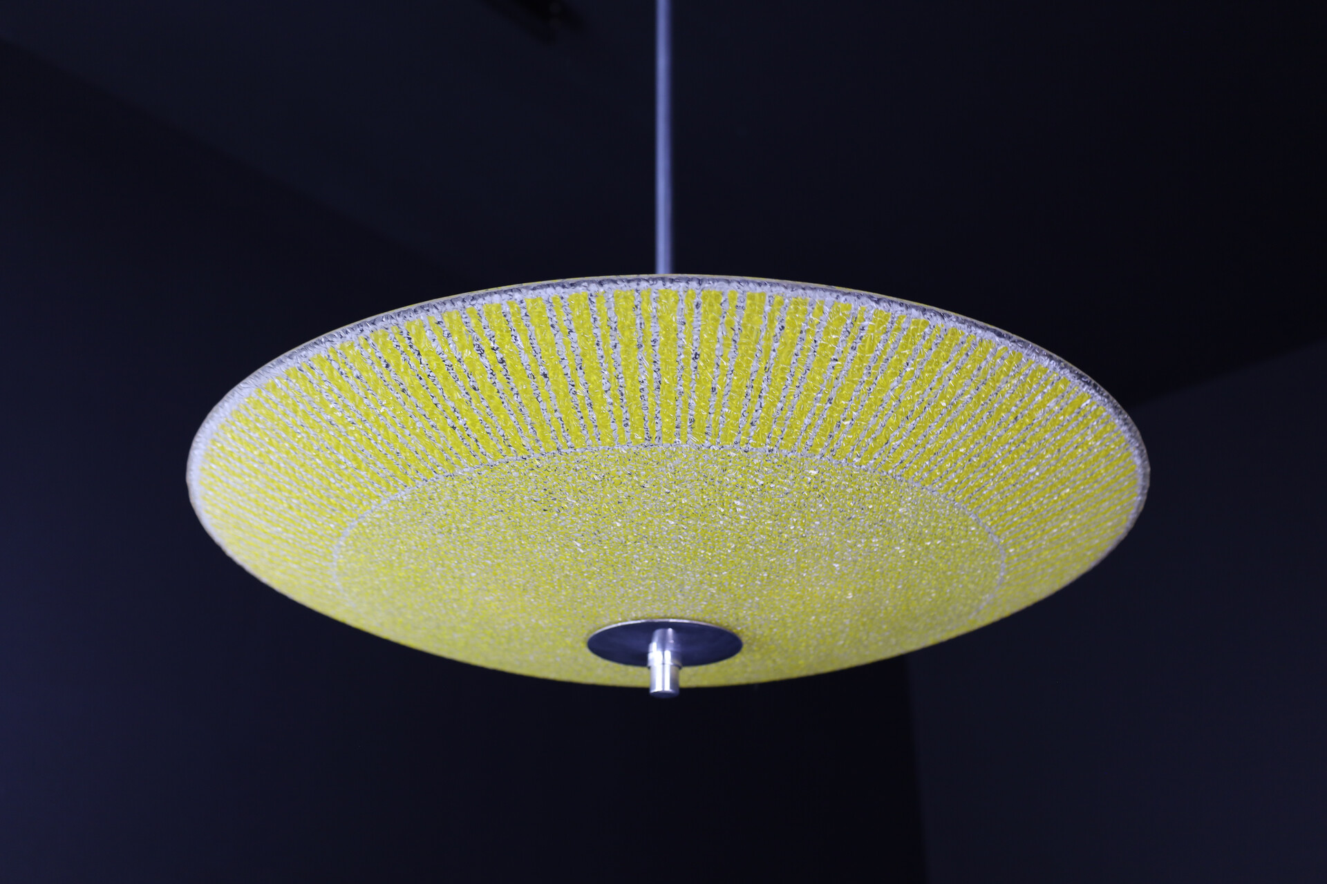 Mid century modern Glass Hanging Pendant Lamp Brussels World Expo 1958  