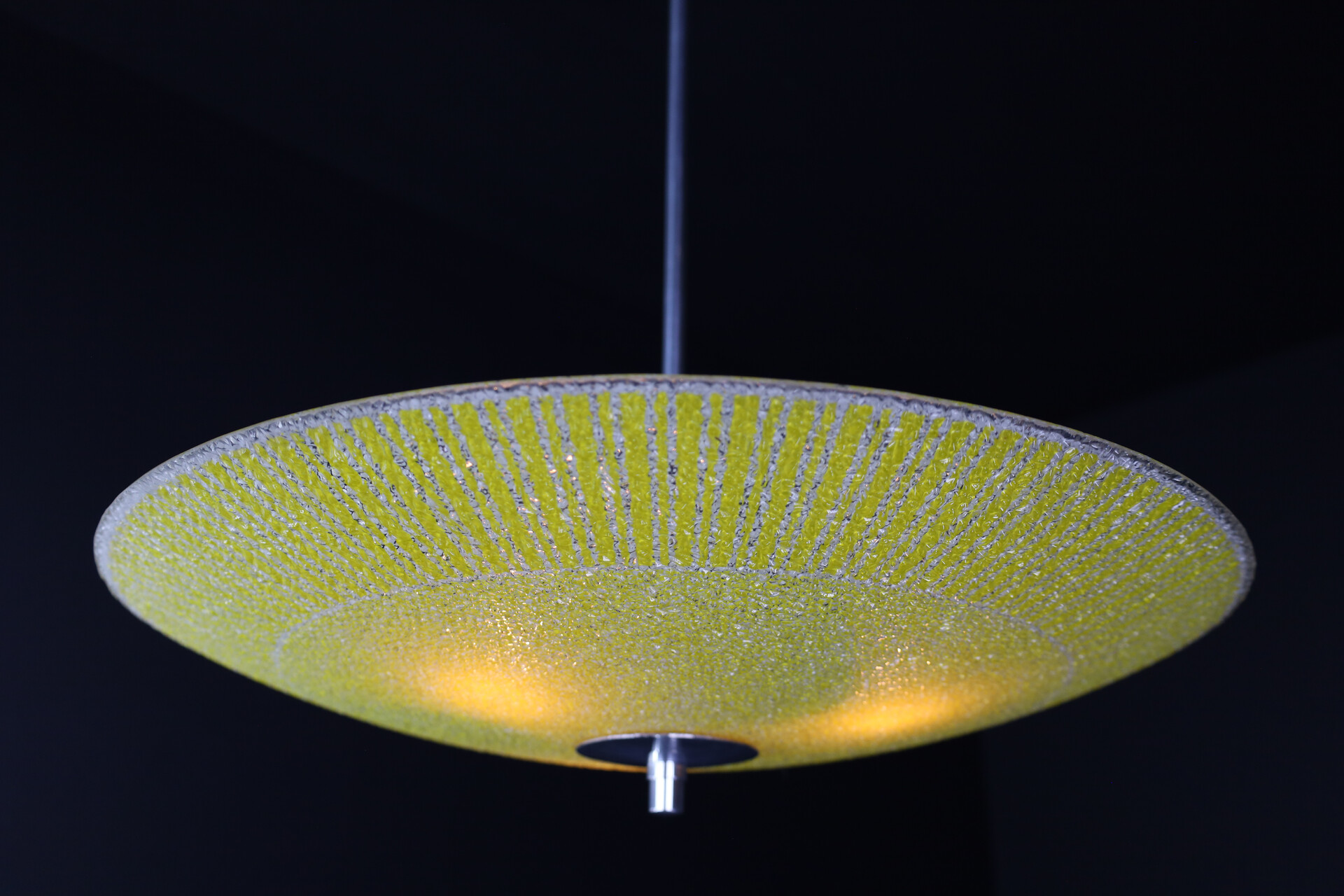 Mid century modern Glass Hanging Pendant Lamp Brussels World Expo 1958  
