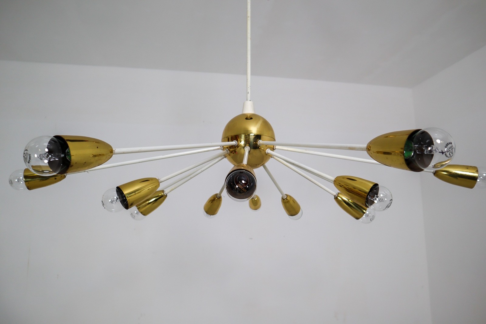 Mid century modern Glass Spider Sputnik Chandelier , Austria, 1950 Mid-20th century