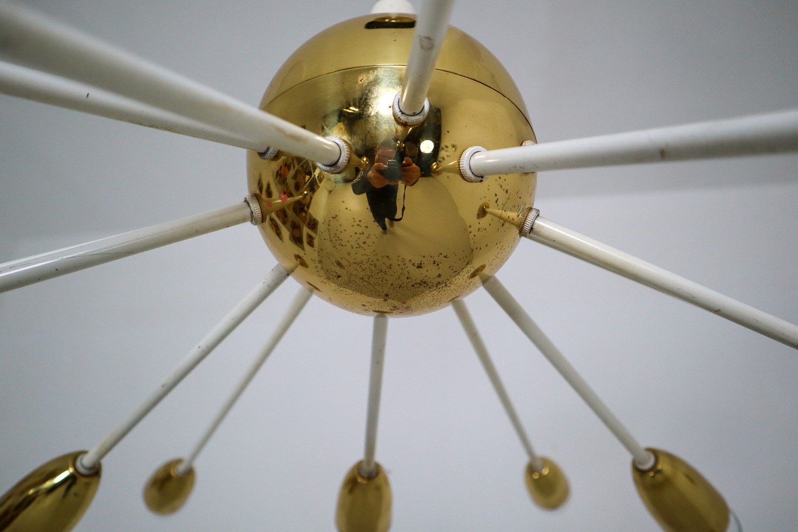 Mid century modern Glass Spider Sputnik Chandelier , Austria, 1950 Mid-20th century