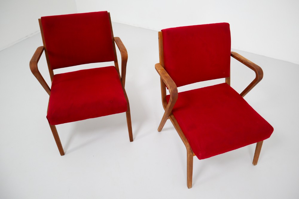Mid century modern Hellerau Armchairs Germany 1950s Mid-20th century