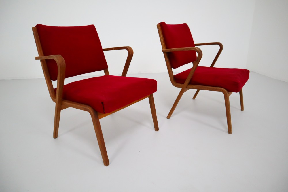 Mid century modern Hellerau Armchairs Germany 1950s Mid-20th century