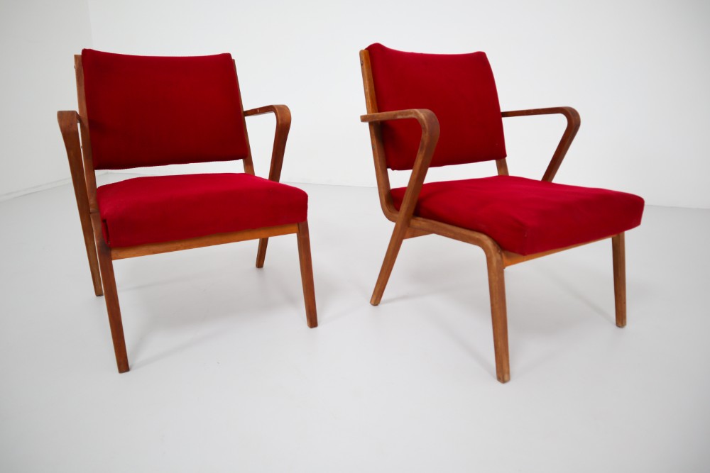 Mid century modern Hellerau Armchairs Germany 1950s Mid-20th century