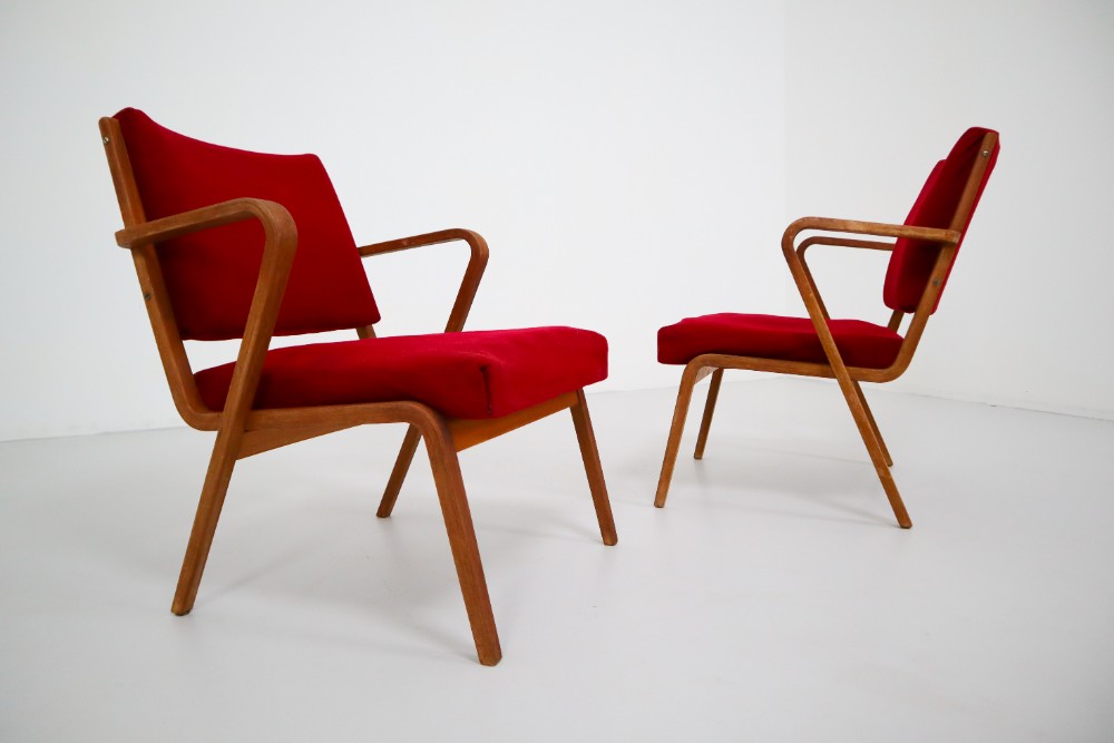 Mid century modern Hellerau Armchairs Germany 1950s Mid-20th century