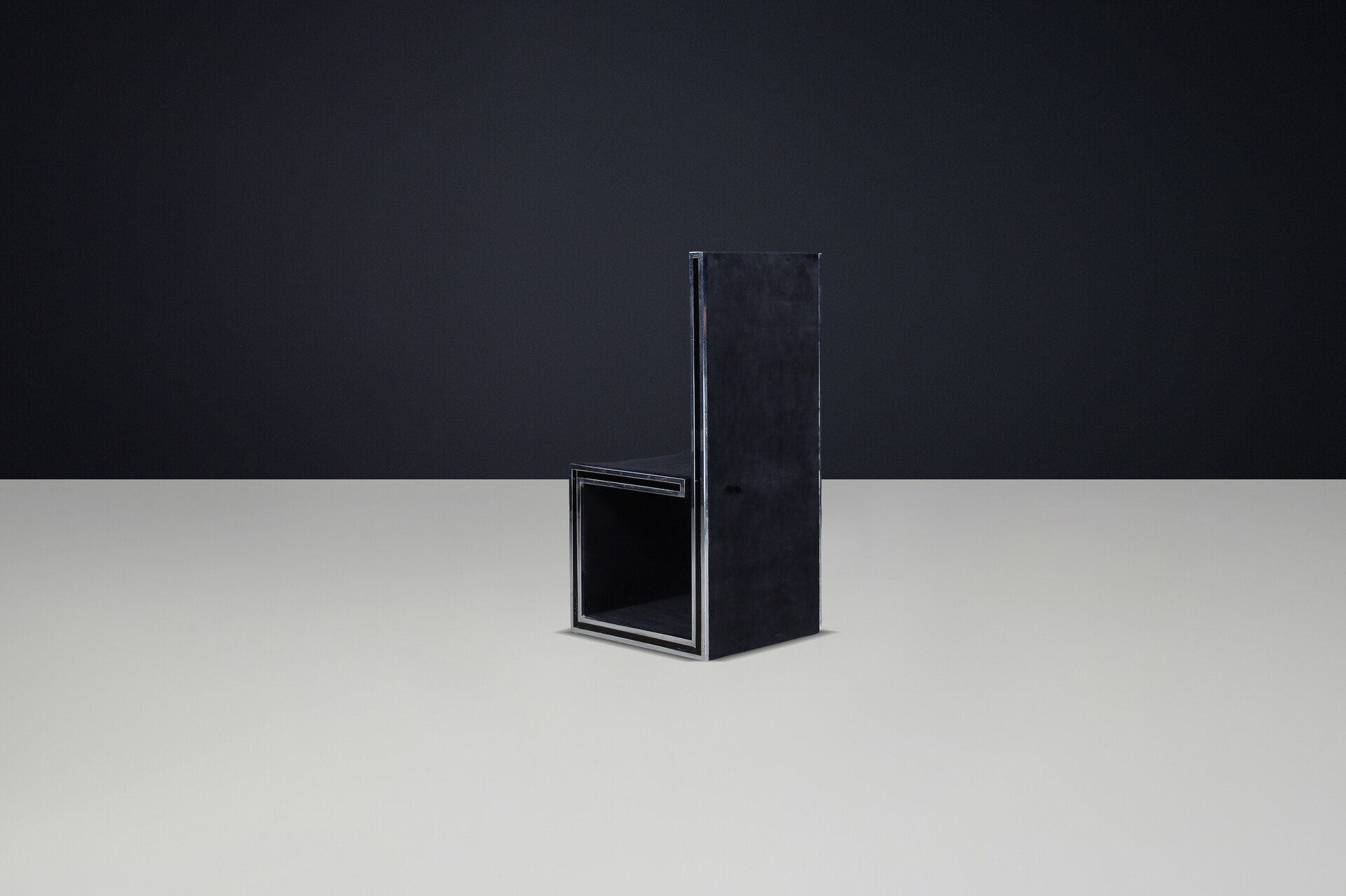 Mid century modern High back Chairs by Willy Rizzo Italy 1970s. Late-20th century