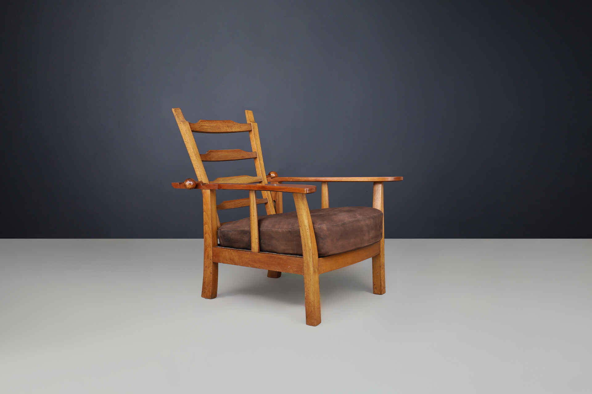 Mid century modern HUGO GORGE, ARMCHAIR “CANADIAN” FOR LORENZ AND REICHE, AUSTRIA 1920s Early-20th century