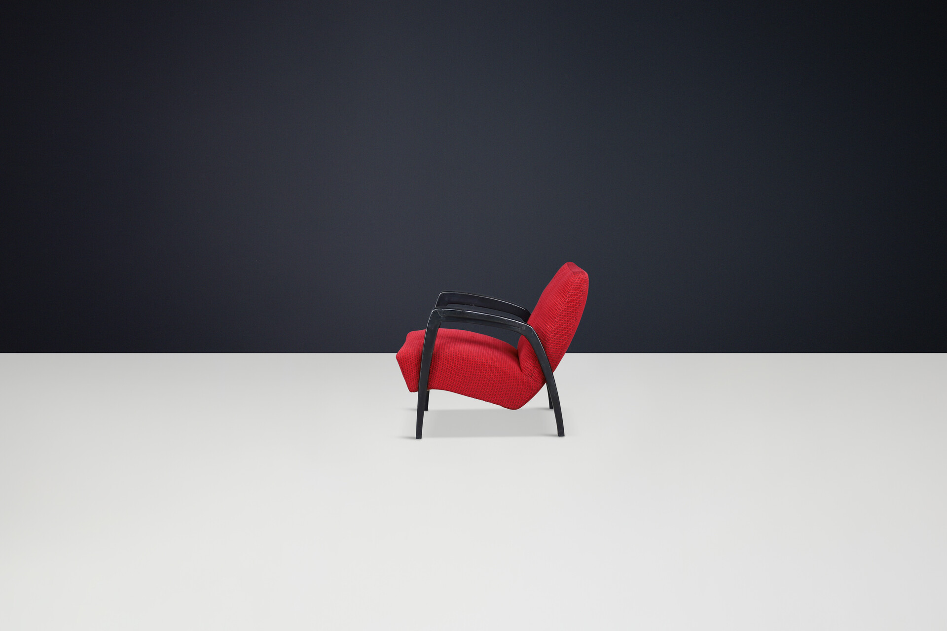 Mid century modern Jan Vanek Easy Chair in Oak Bentwood and upholstery,CZ 1930s Mid-20th century