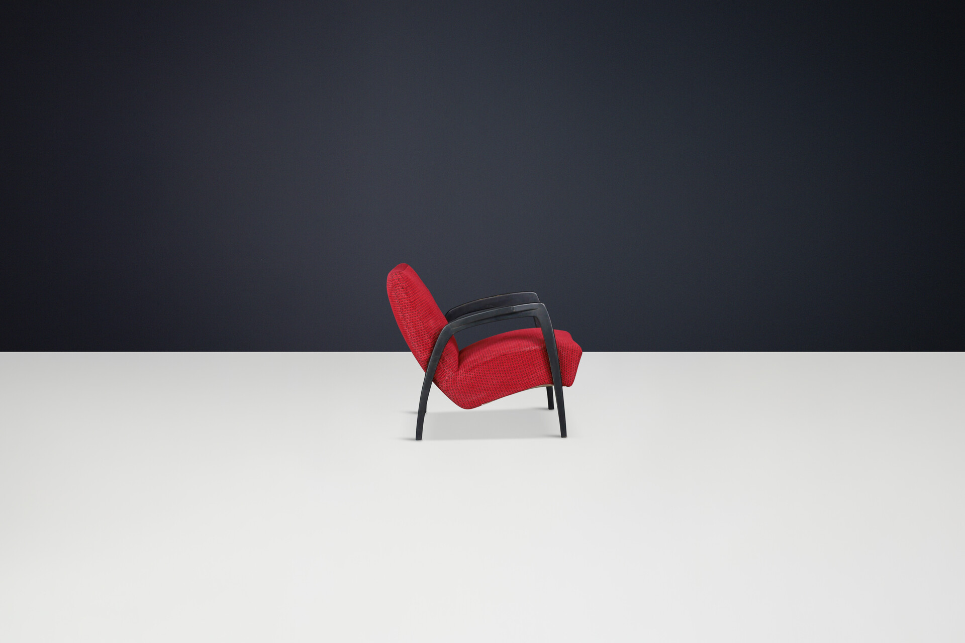 Mid century modern Jan Vanek Easy Chair in Oak Bentwood and upholstery,CZ 1930s Mid-20th century