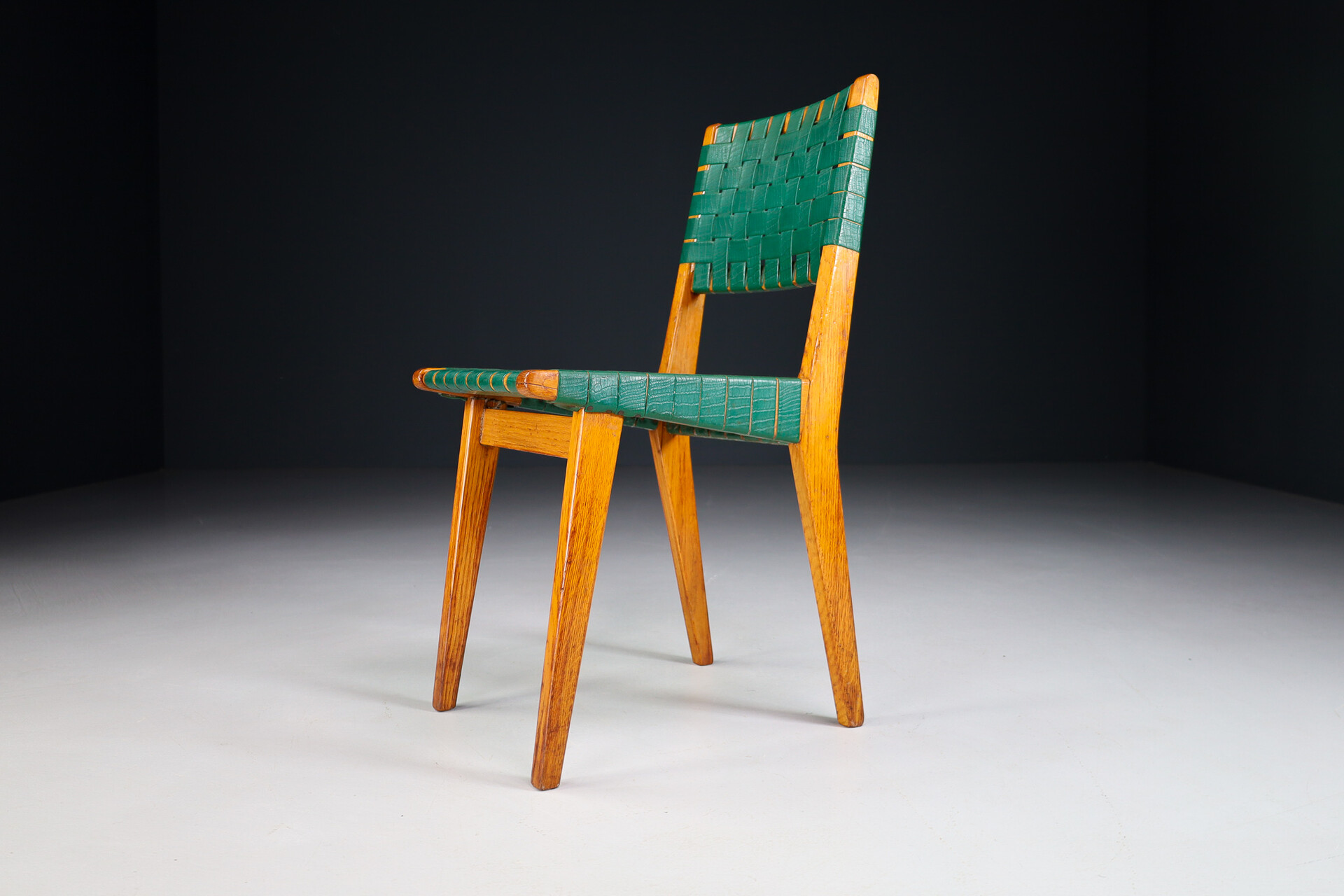 Mid century modern Jens Risom for Knoll 666 Side Chairs in Oak, USA 1950s Mid-20th century