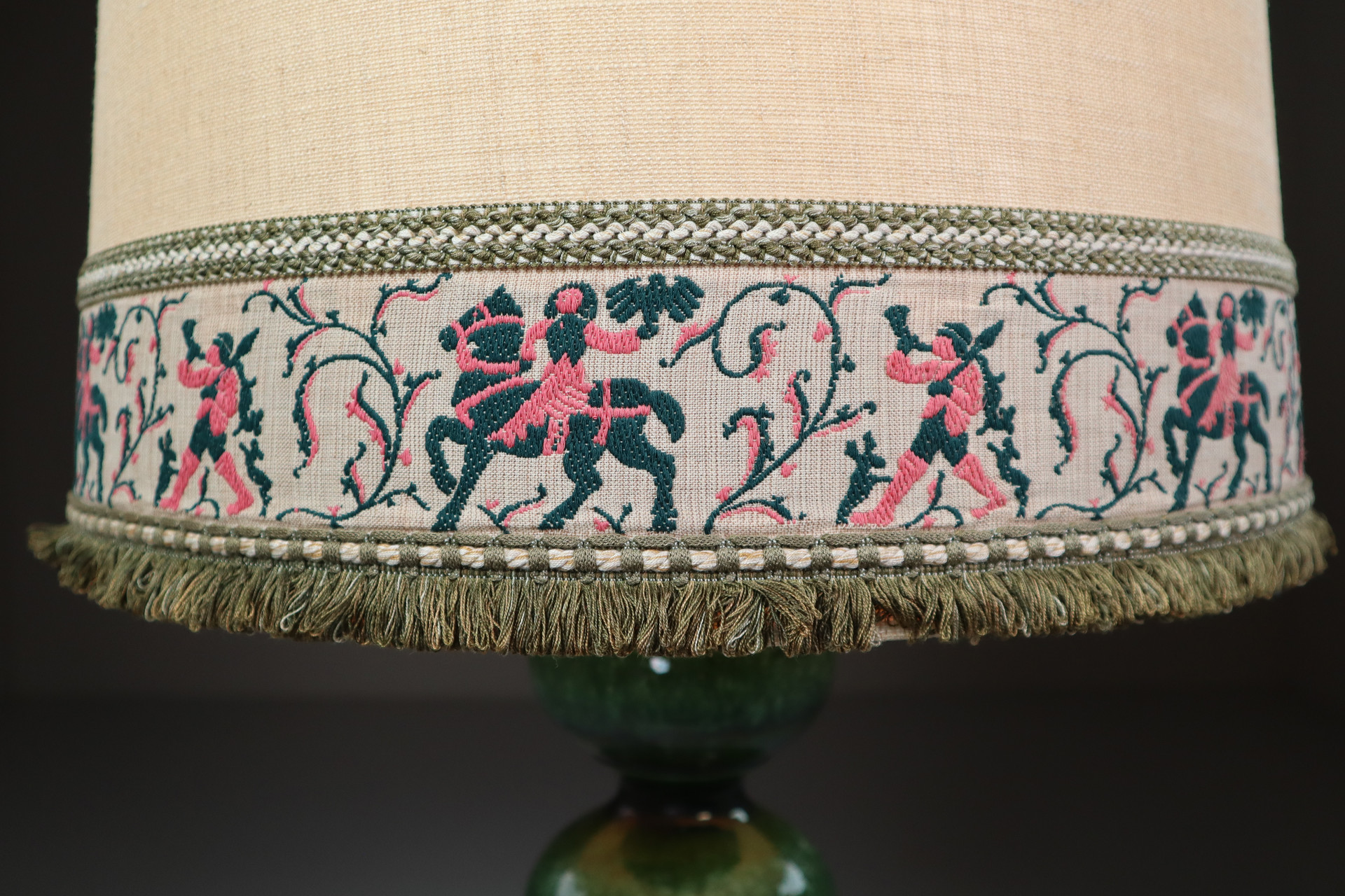 Mid century modern Large Green Ceramic Floor Lamp from Kaiser Leuchten, Germany, 1960s Mid-20th century