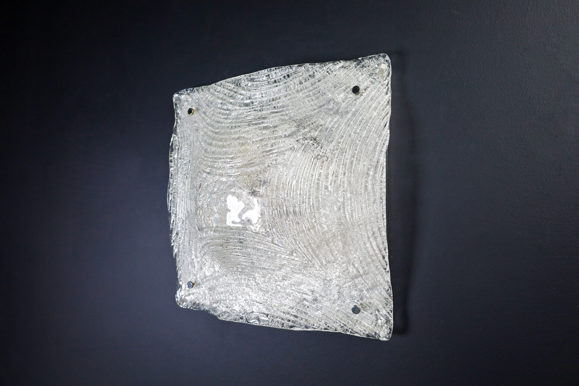 Mid century modern Large Murano Flush Mount / Wall light, Italy 1960s Mid-20th century