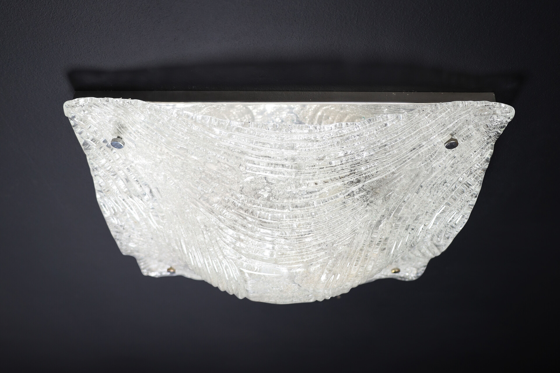 Mid century modern Large Murano Flush Mount / Wall light, Italy 1960s Mid-20th century