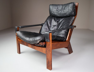 Mid century modern Leather  Armchair 1960s wholesale holland export worldwide Mid-20th century