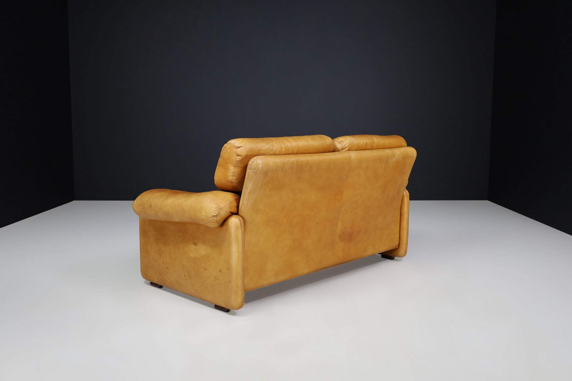 Mid century modern Leather Coronado Lounge Sofa By Afra & Tobia Scarpa For B&B Italia 1972 Mid-20th century