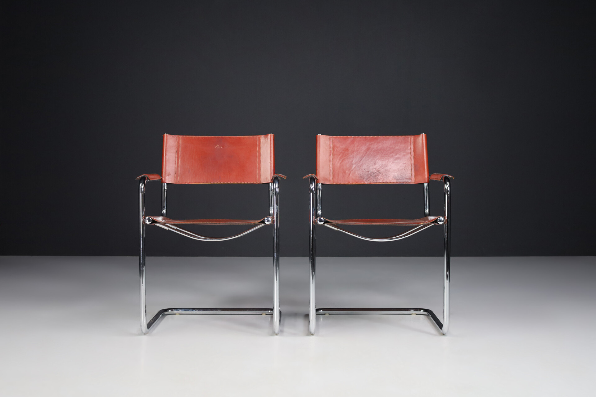 Mid century modern Leather MG5 Cantilever Bauhaus Chair by Matteo Grassi, Italy 1960s Mid-20th century