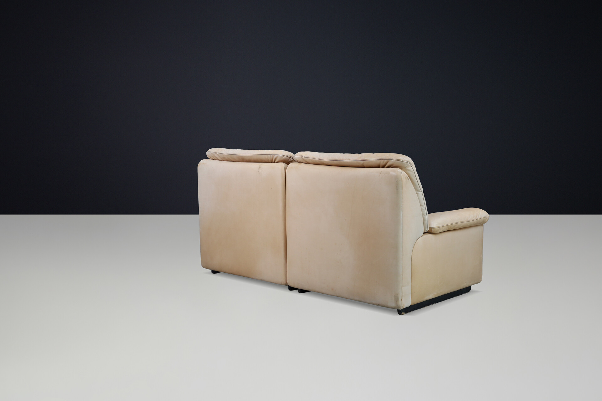 Mid century modern Leather Two - Seater De Sede Ds 63, Switzerland 1970s Late-20th century