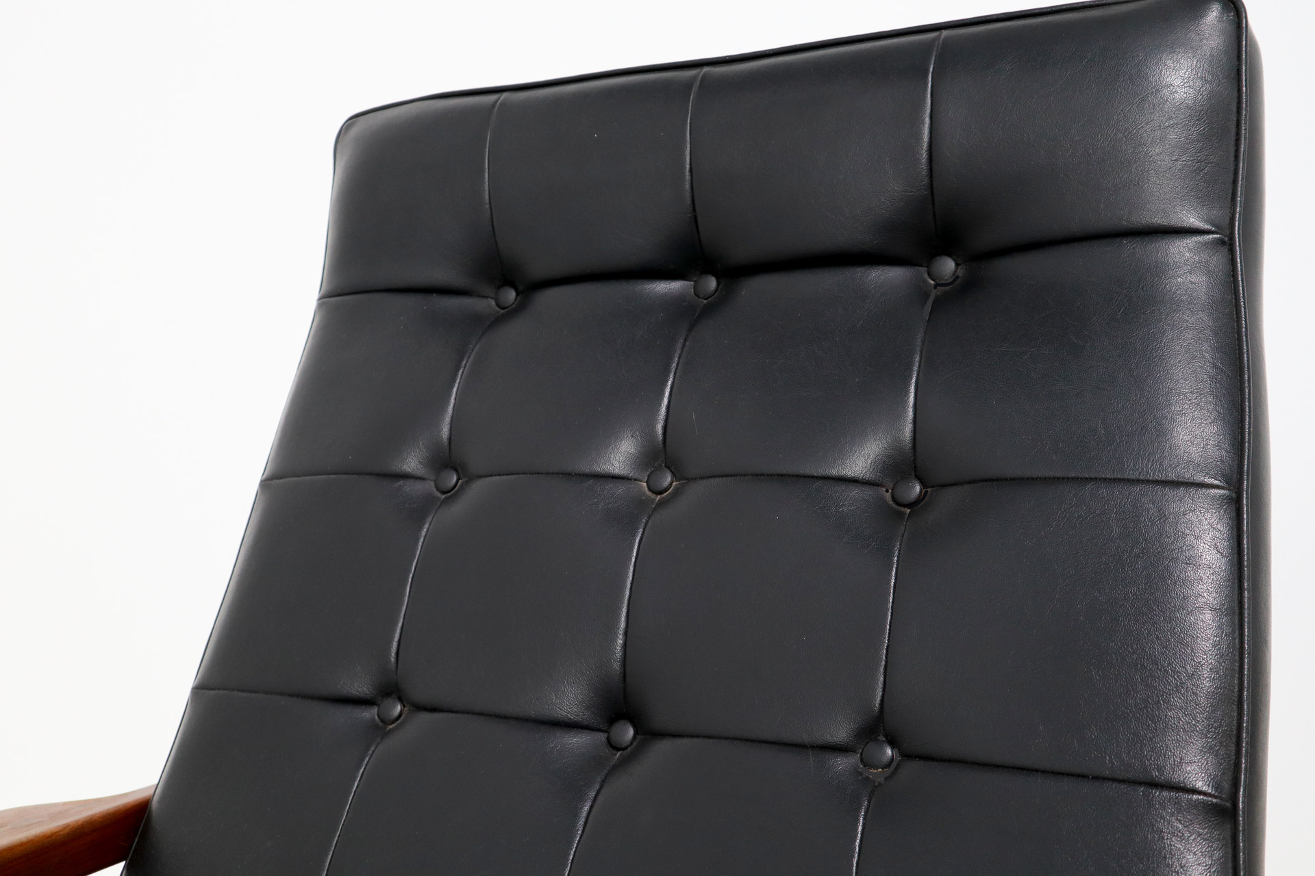 Mid century modern Leather,Rosewood Scandinavian Leather Rosewood Armchairs 1960s Mid-20th century