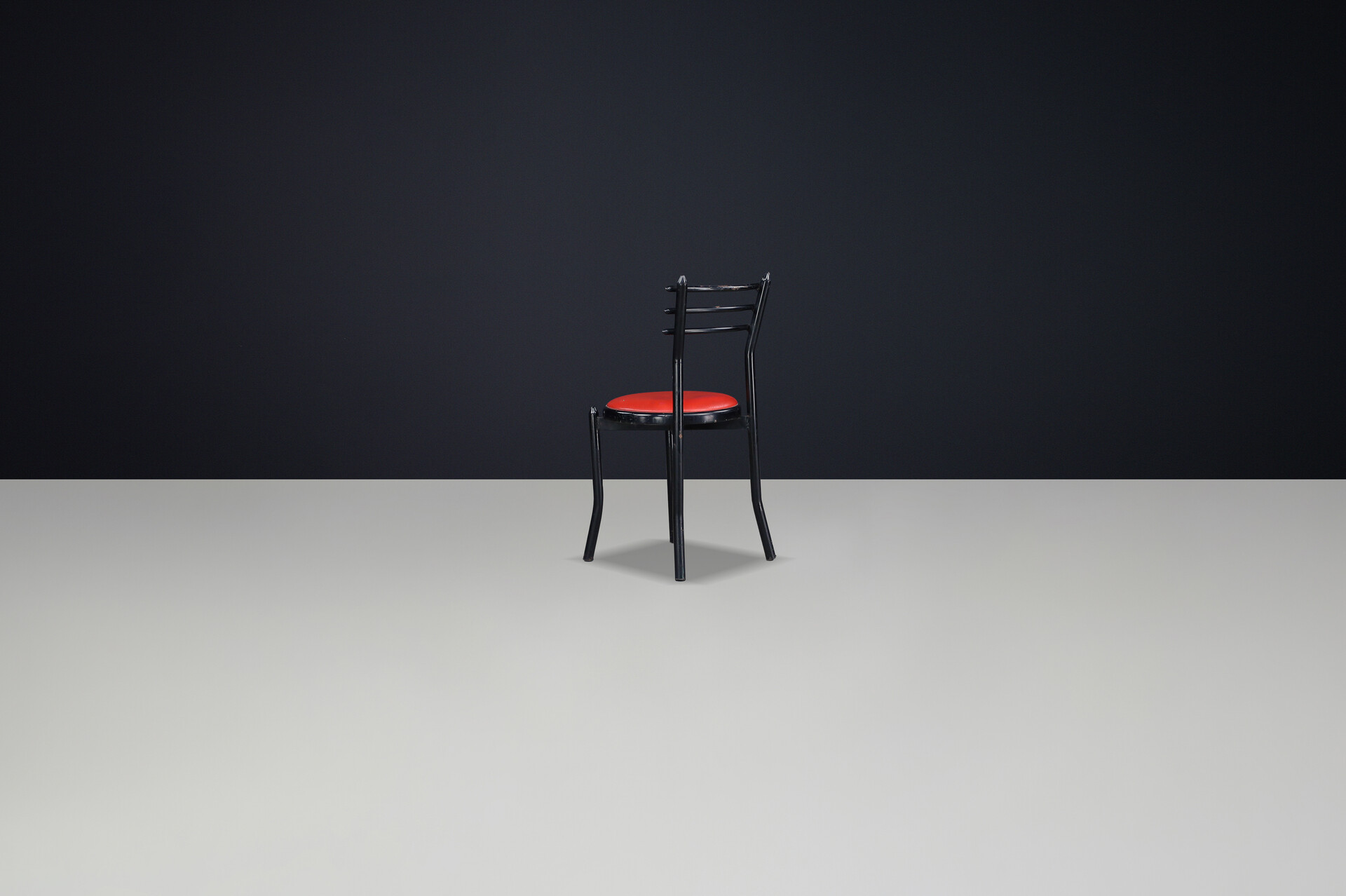 Mid century modern Metal and wood dining room chairs , France 1970s Mid-20th century