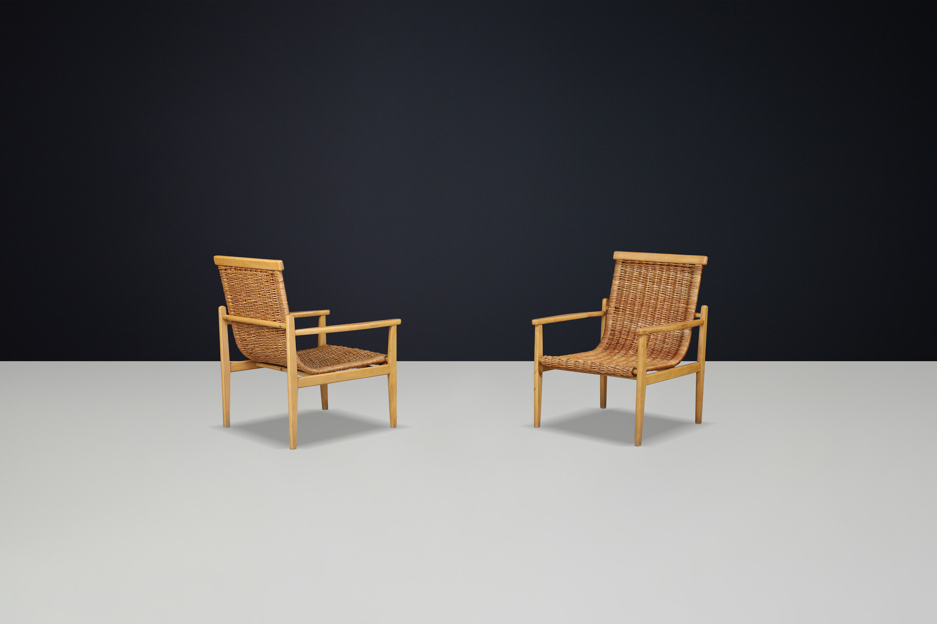 Mid century modern Mid-Century Armchairs Designed by Jan Kalous for ÚLUV, Czechoslovakia, 1960s Mid-20th century