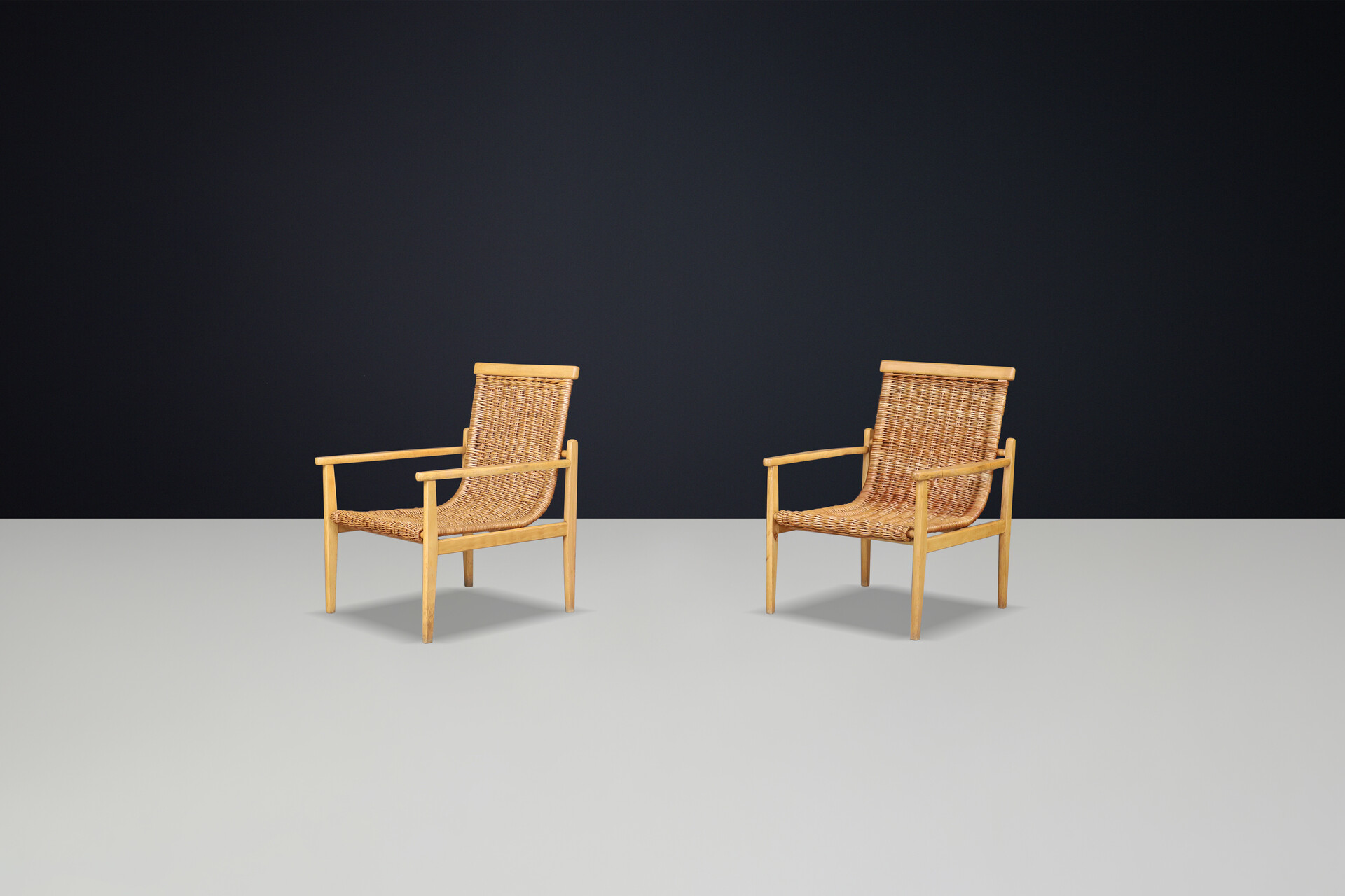 Mid century modern Mid-Century Armchairs Designed by Jan Kalous for ÚLUV, Czechoslovakia, 1960s Mid-20th century
